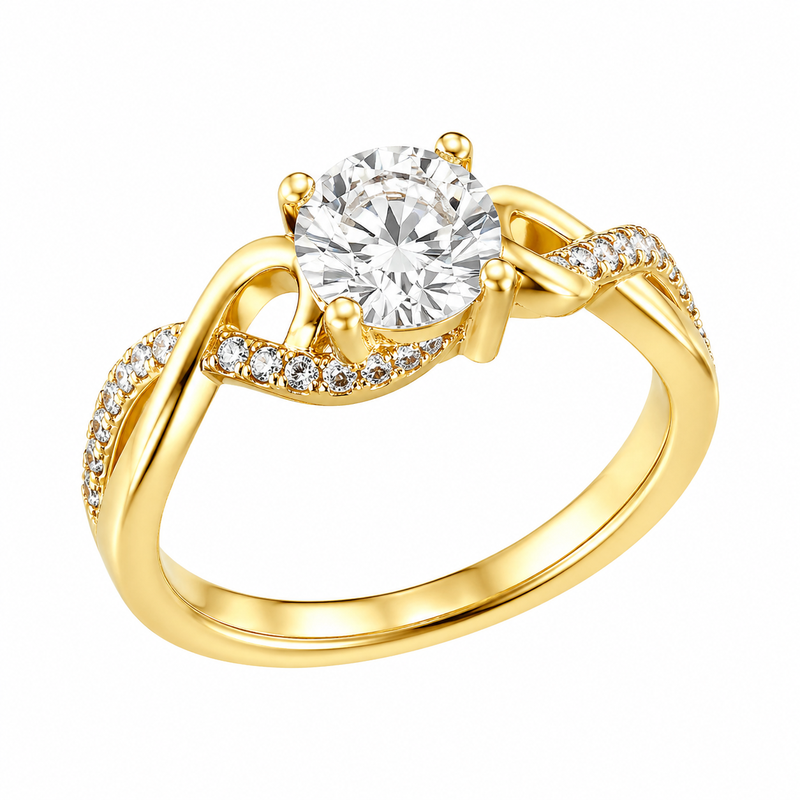 Elevate Your Jewelry Brand with Chic 14k Gold Plated Rings and Stainless Steel Intertwined Zircon Rings for Wholesale Customization 3 Elevate Your Jewelry Brand with Chic 14k Gold Plated Rings and Stainless Steel Intertwined Zircon Rings for Wholesale Customization