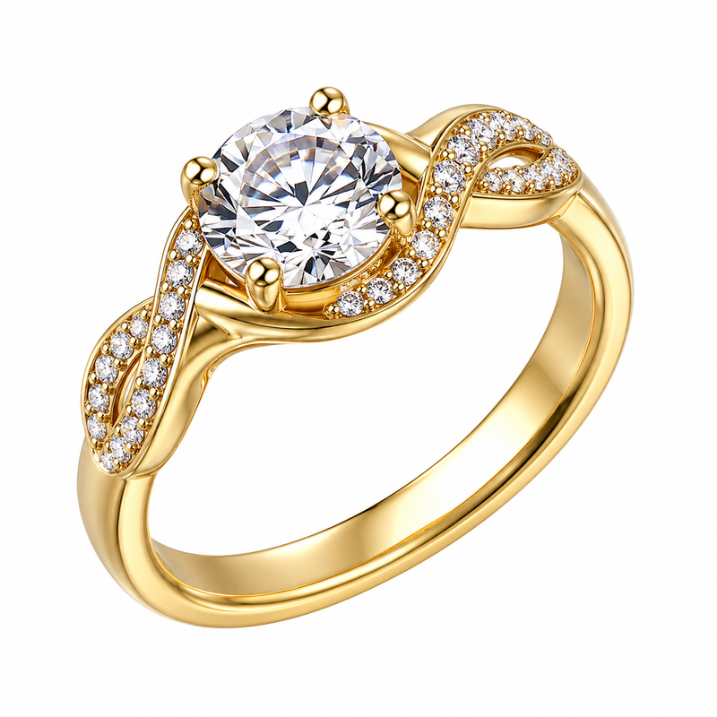 Chic Gold Plated Stainless Steel Ring: Elevating Your Brand with Custom 14K Gold Zircon and Intertwined Zircon Designs 8 Chic Gold Plated Stainless Steel Ring: Elevating Your Brand with Custom 14K Gold Zircon and Intertwined Zircon Designs