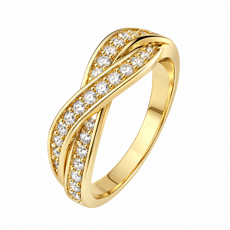 Enhance Your Jewelry Business with Chic 14k Gold Plated Stainless Steel Intertwined Zircon Rings: Trendy Gold Plated Zircon Twist and Stainless Steel Fashion Engagement Rings 2 Enhance Your Jewelry Business with Chic 14k Gold Plated Stainless Steel Intertwined Zircon Rings: Trendy Gold Plated Zircon Twist and Stainless Steel Fashion Engagement Rings