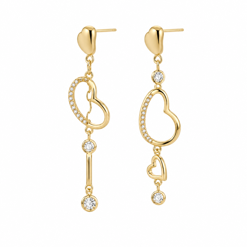 How Asymmetric Heart Gold Plated Stainless Steel Zircon Drop Earrings Can Boost Your Jewelry Business: Customization, Durability, and Wholesale Opportunities How Asymmetric Heart Gold Plated Stainless Steel Zircon Drop Earrings Can Boost Your Jewelry Business: Customization, Durability, and Wholesale Opportunities