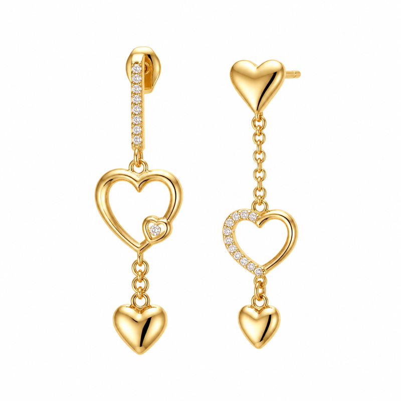 Boost Your Jewelry Business with Custom Asymmetric Gold Plated Earrings, Zircon Drop Earrings, and Heart-Shaped Stainless Steel Earrings 2 Boost Your Jewelry Business with Custom Asymmetric Gold Plated Earrings, Zircon Drop Earrings, and Heart-Shaped Stainless Steel Earrings