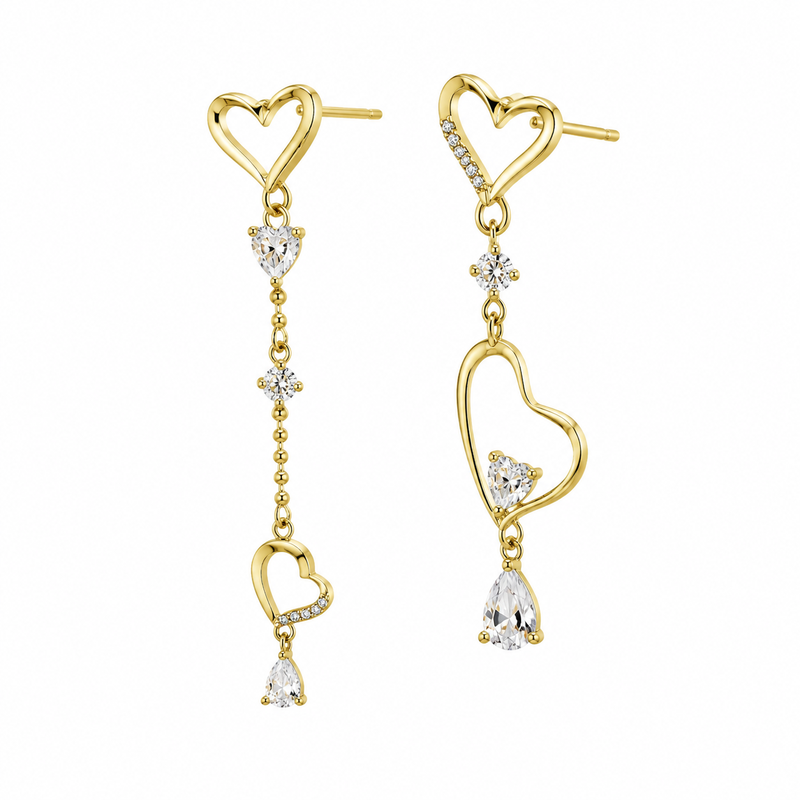 Boost Your Jewelry Brand with Asymmetric Heart Earrings Gold Plated: Custom Zircon Drop Designs & Stainless Steel Heart Jewelry 7 Boost Your Jewelry Brand with Asymmetric Heart Earrings Gold Plated: Custom Zircon Drop Designs & Stainless Steel Heart Jewelry