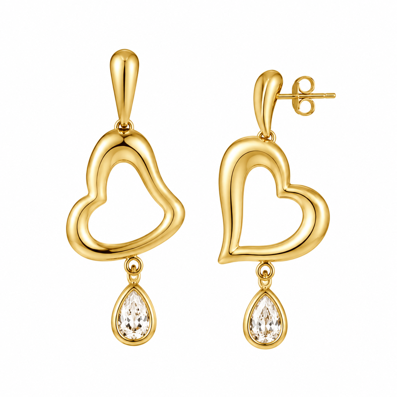 Asymmetric Heart Gold Plated Earrings Customization Trends Driving Wholesale Growth for Stainless Steel Jewelry Brands 2 Asymmetric Heart Gold Plated Earrings Customization Trends Driving Wholesale Growth for Stainless Steel Jewelry Brands