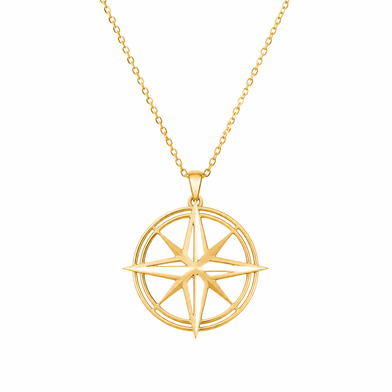 Geometric Hollow 18k Gold Compass Necklace: Boost Your Jewelry Brand with Custom Stainless Steel Compass Pendant Jewelry 6 Geometric Hollow 18k Gold Compass Necklace: Boost Your Jewelry Brand with Custom Stainless Steel Compass Pendant Jewelry