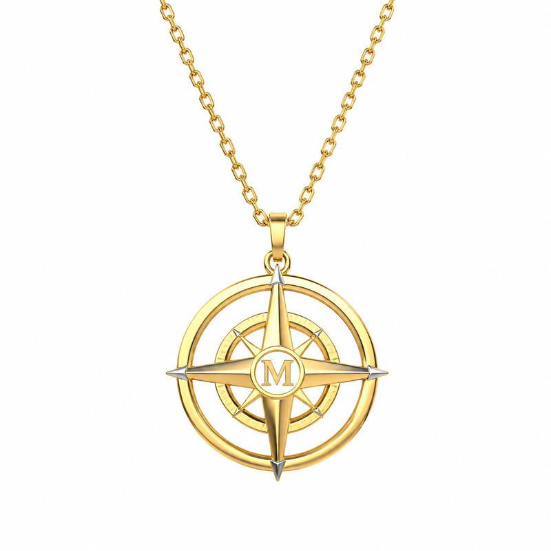 Geometric Hollow 18K Gold Compass Necklace: Custom Stainless Steel Pendants and 18K Gold Geometric Necklaces for Men to Boost Your Jewelry Business Growth 2 Geometric Hollow 18K Gold Compass Necklace: Custom Stainless Steel Pendants and 18K Gold Geometric Necklaces for Men to Boost Your Jewelry Business Growth